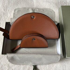 NIB Levenger Luna Pouch Set in Cognac